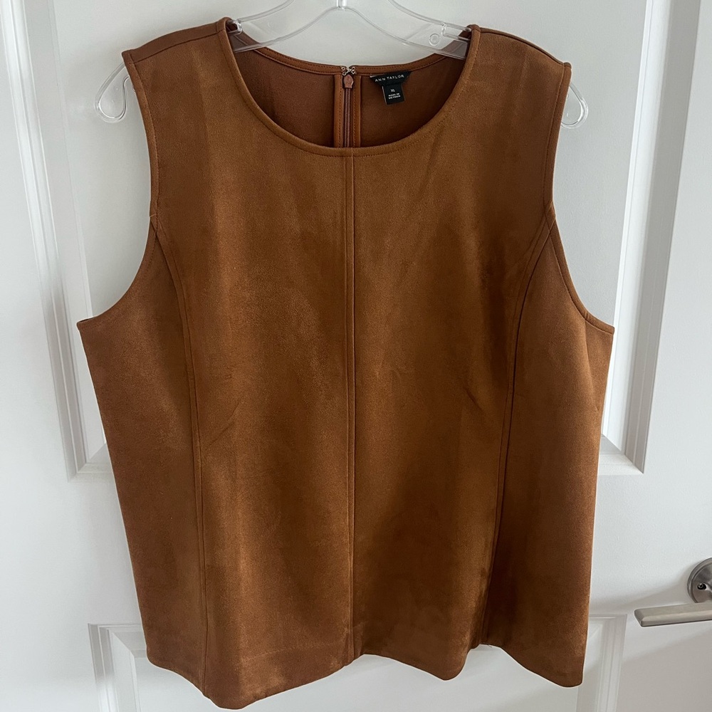 $15 Faux Suede Ann Taylor Camel Brown